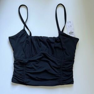 NWT Abercrombie Black Ruched Camisole - Size S
